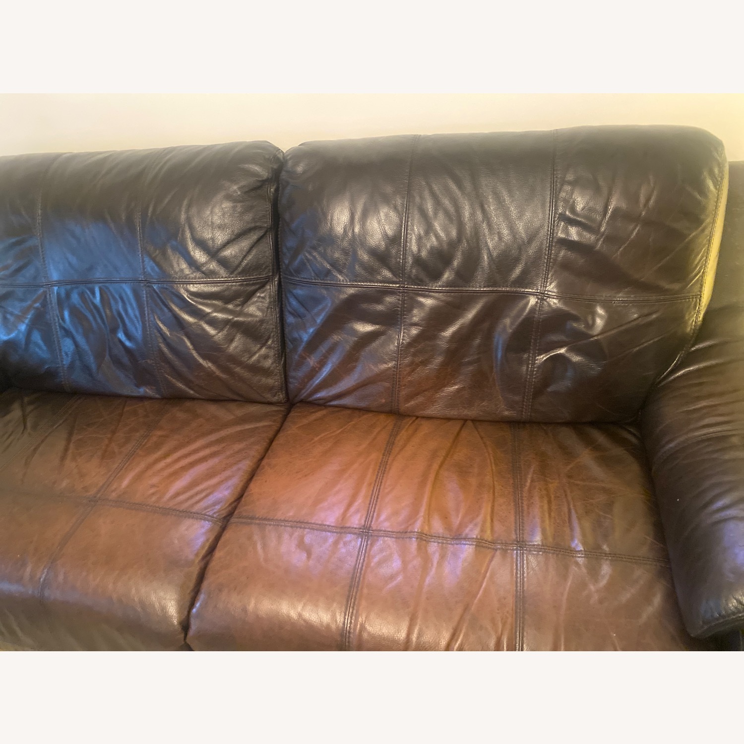 Reclining Leather Couch - image-4