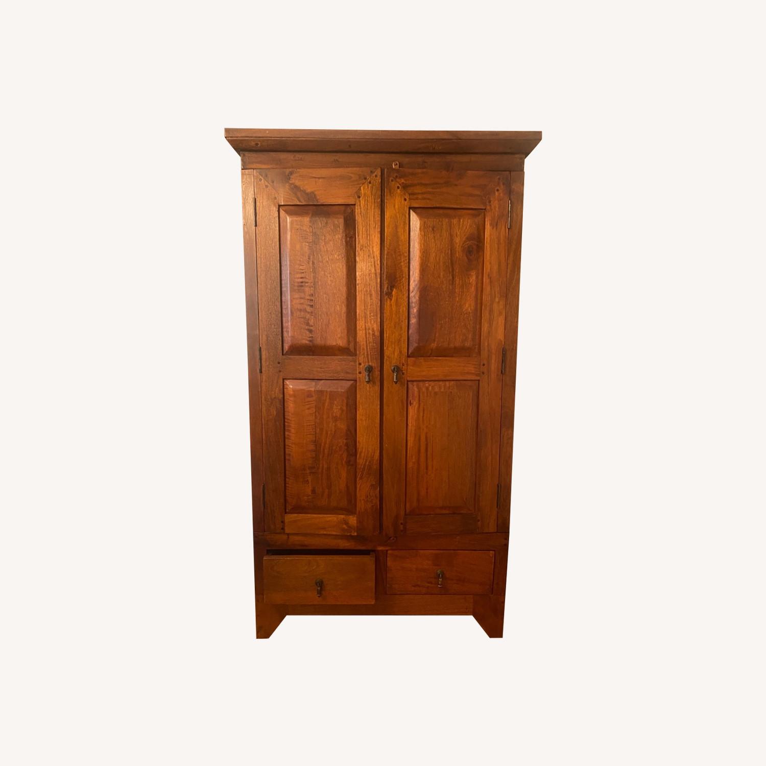 Solid Wood Armoire - image-0