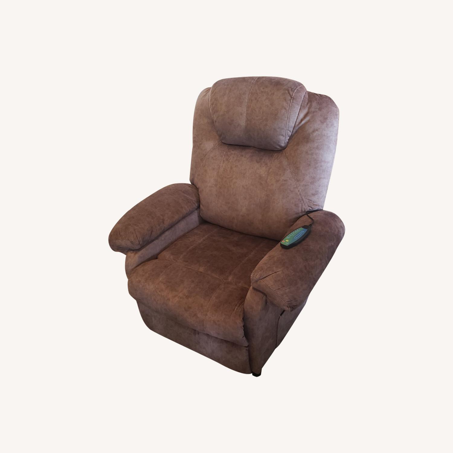 Heated Massage Reclining Sofa Chair With Vibration - image-0