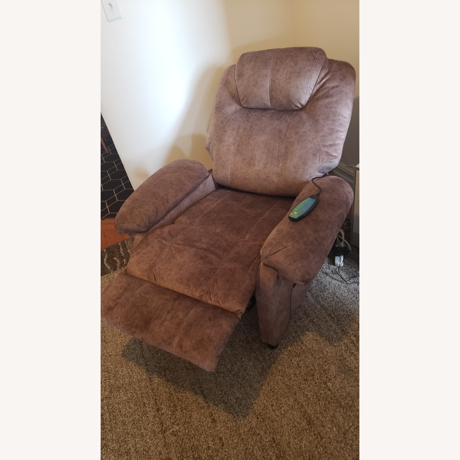 Heated Massage Reclining Sofa Chair With Vibration - image-3