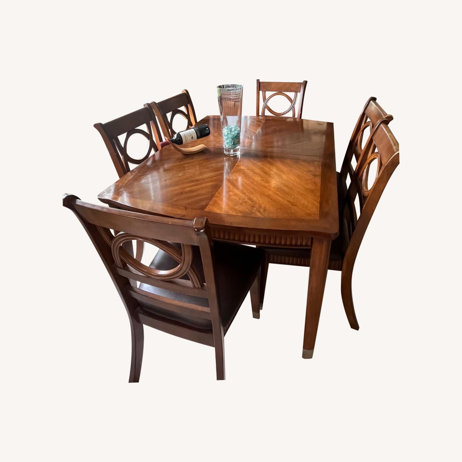 Formal Dining Room Table Extension Included - image-0