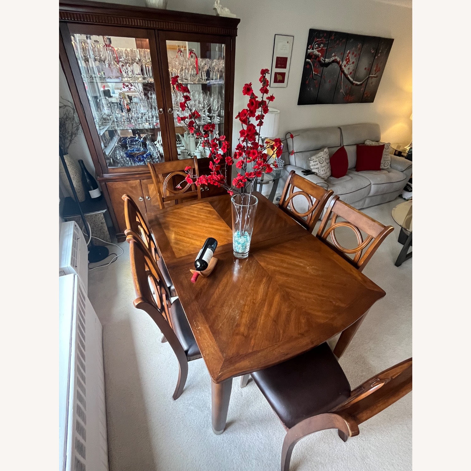 Formal Dining Room Table Extension Included - image-1