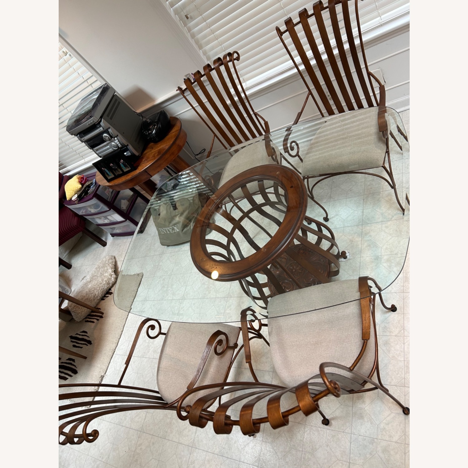 Havertys Metal Glass Dining Set - image-2