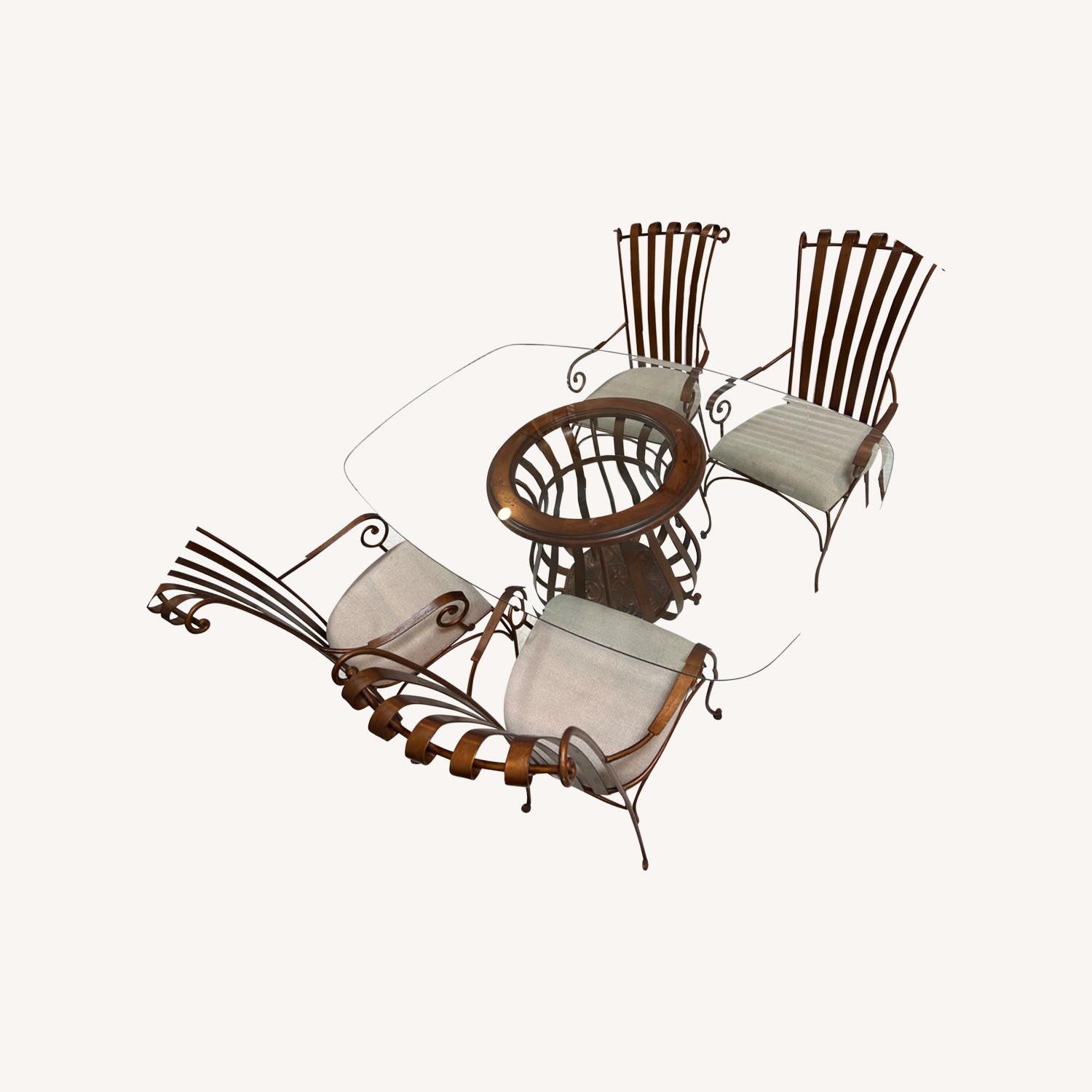 Havertys Metal Glass Dining Set - image-0