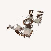 Havertys Metal Glass Dining Set