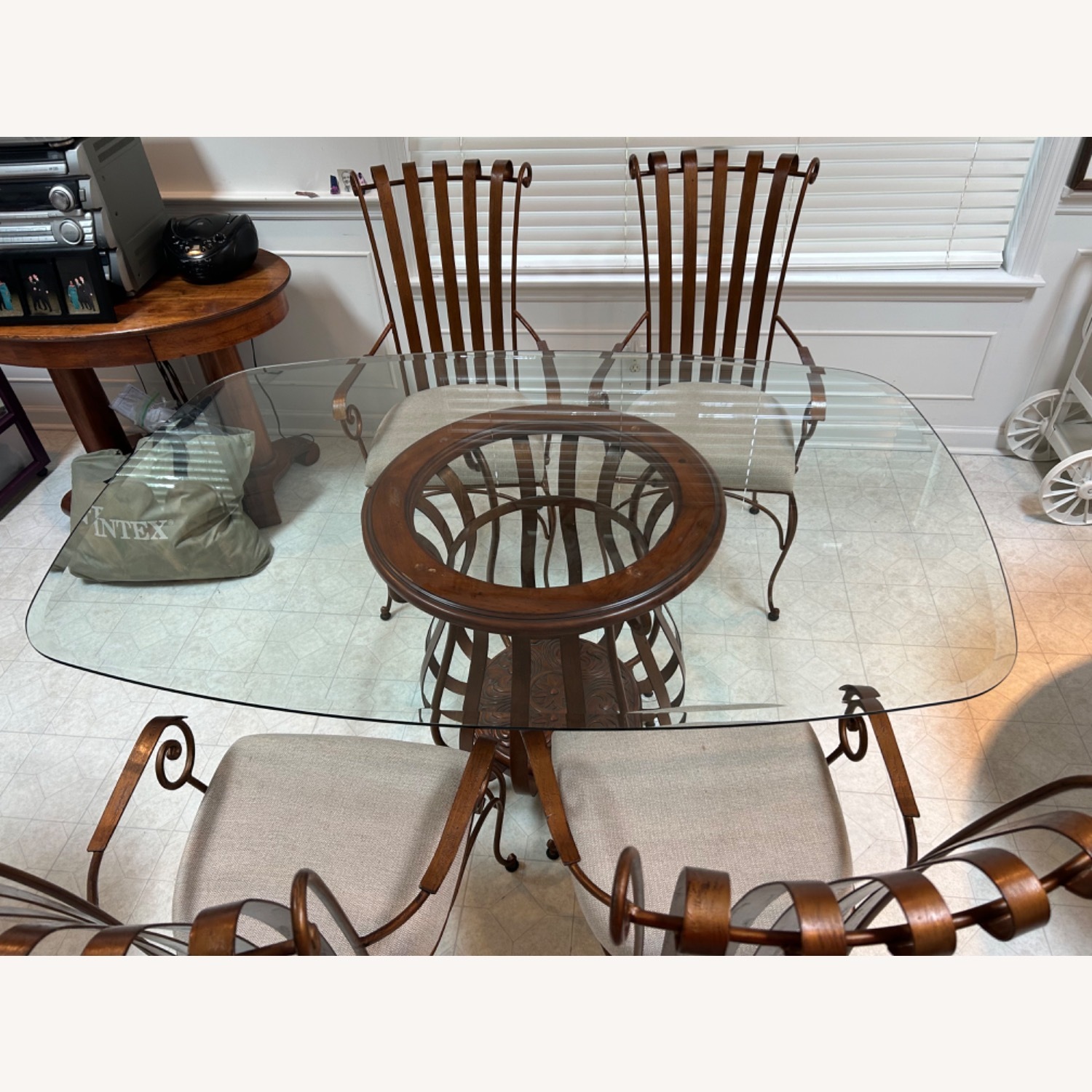Havertys Metal Glass Dining Set - image-1