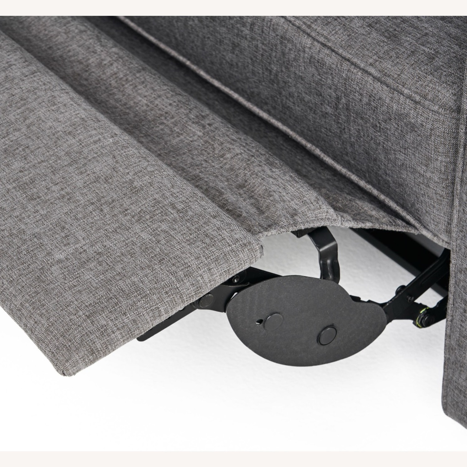 Bed Bath & Beyond Buttoned Gray Fabric Reclining Loveseat - image-11