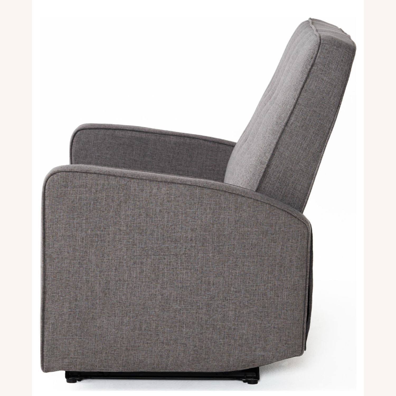 Bed Bath & Beyond Buttoned Gray Fabric Reclining Loveseat - image-7