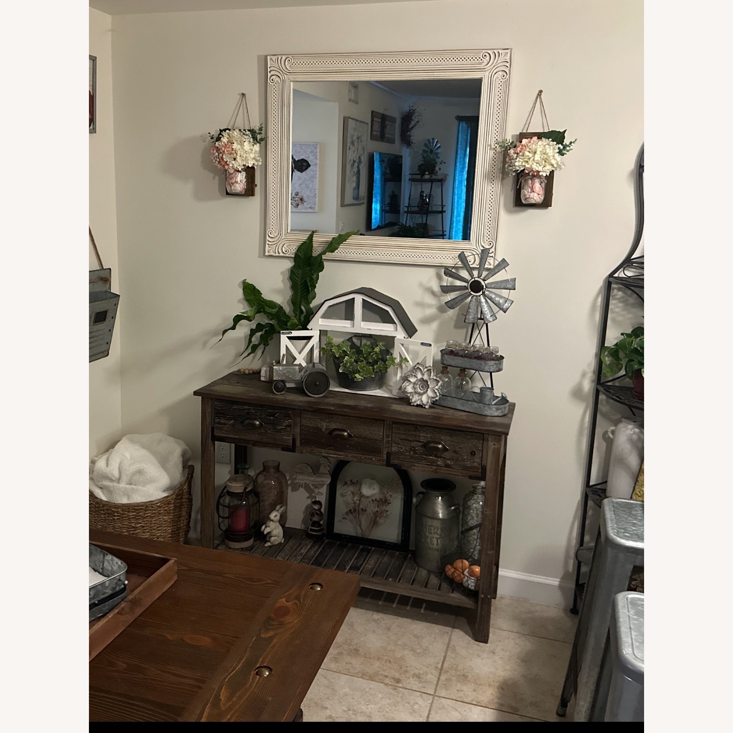 Distressed Farmhouse Console Table - image-3