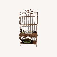 Wrought Sideboard with Wicker Details