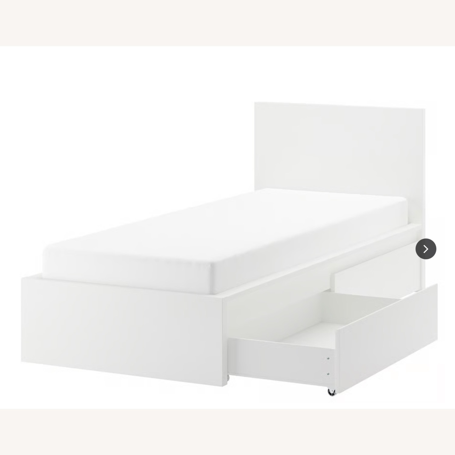 IKEA MALM Twin Bed Frame W Drawers & 2 Side Tables - image-0