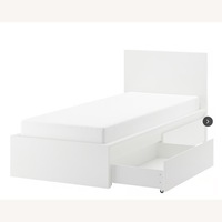IKEA MALM Twin Bed Frame W Drawers & 2 Side Tables
