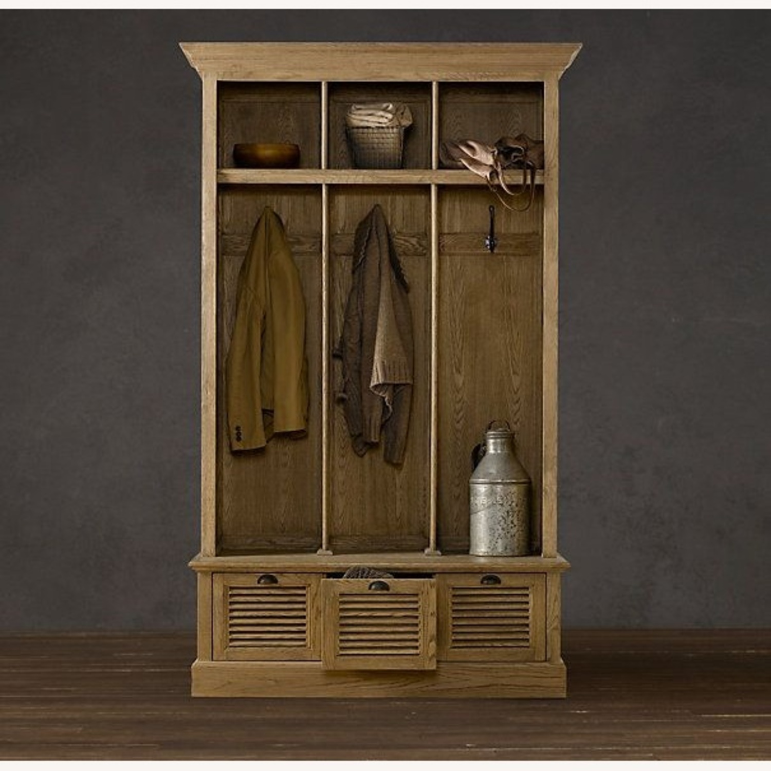 Restoration Hardware Shutter 3-Bin Entry Locker - image-0