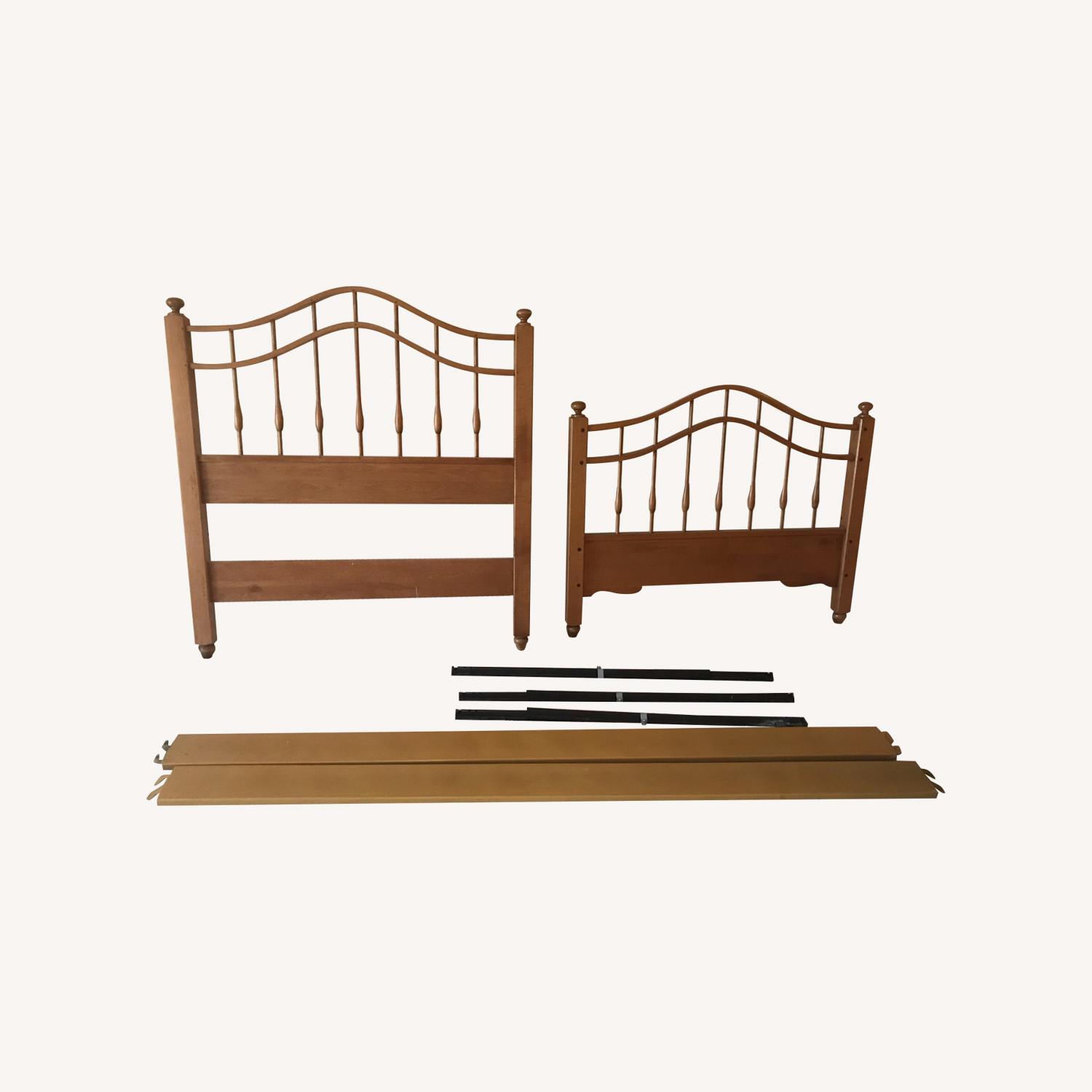 Solid Wood Twin Bed Frame - image-0