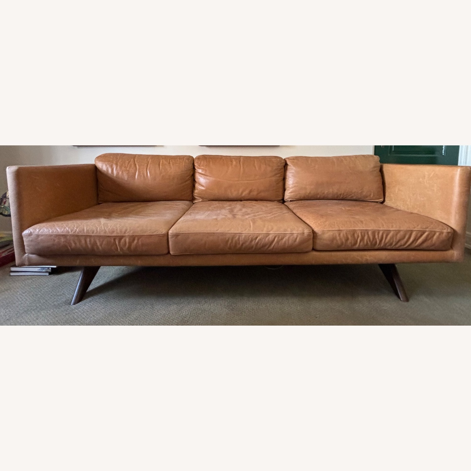 West Elm Brooklyn Leather Sofa - image-4