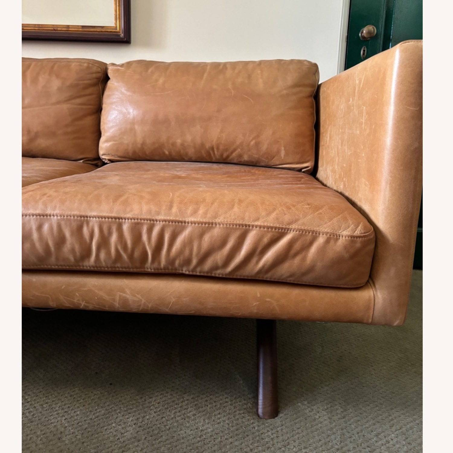 West Elm Brooklyn Leather Sofa - image-3