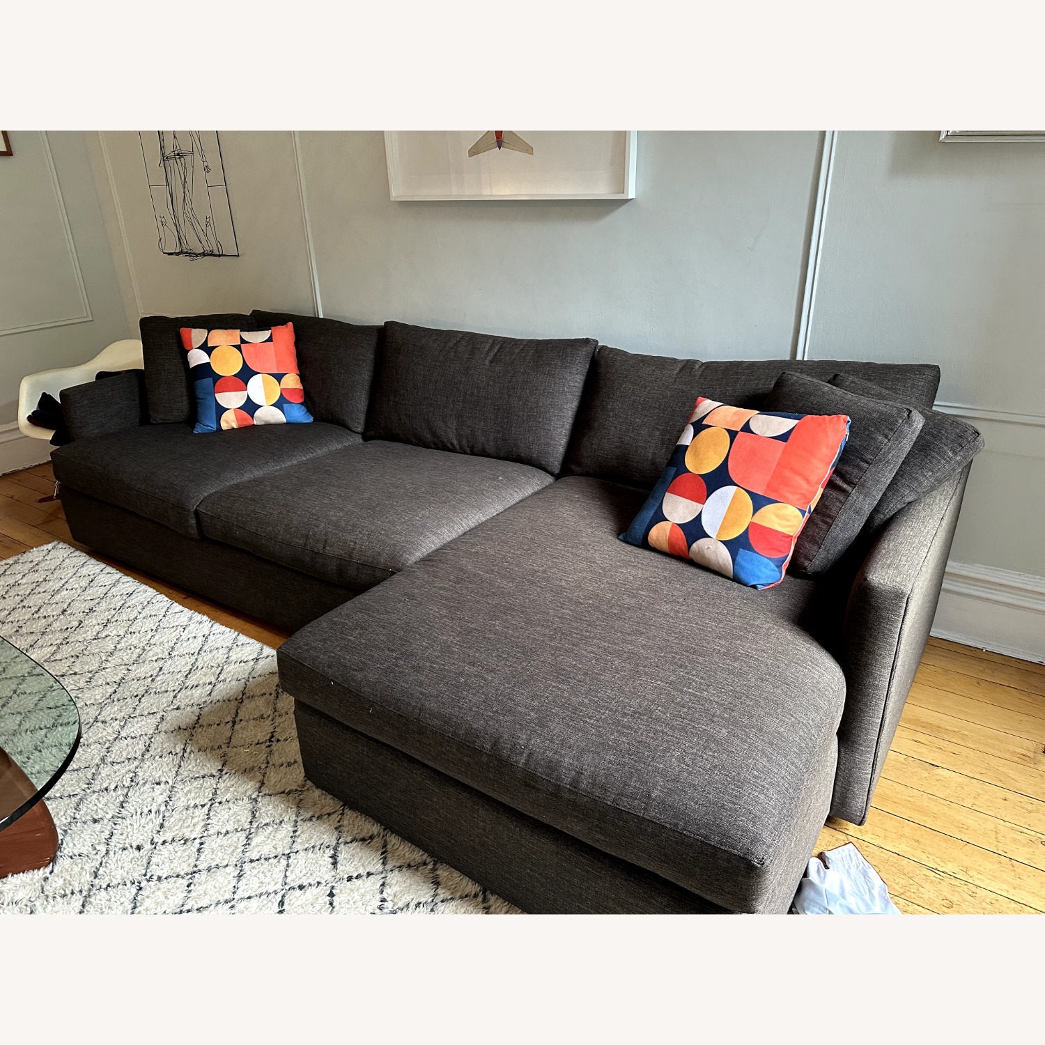 Crate & Barrel Lounge 2 Piece Sectional  - image-1