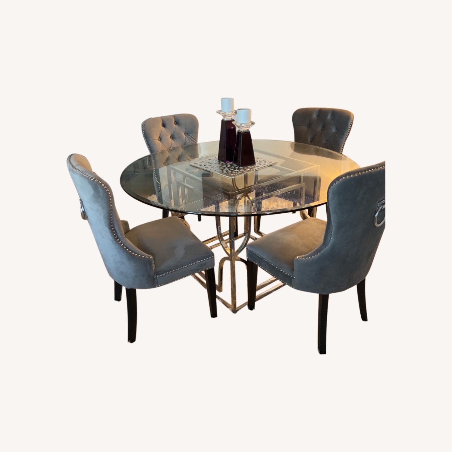 Z Gallerie Abigail Glass Dining Table - image-1