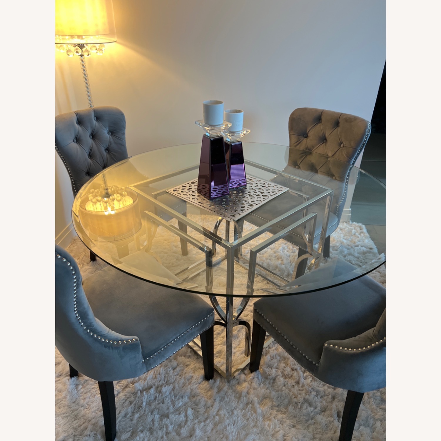 Z Gallerie Abigail Glass Dining Table - image-3