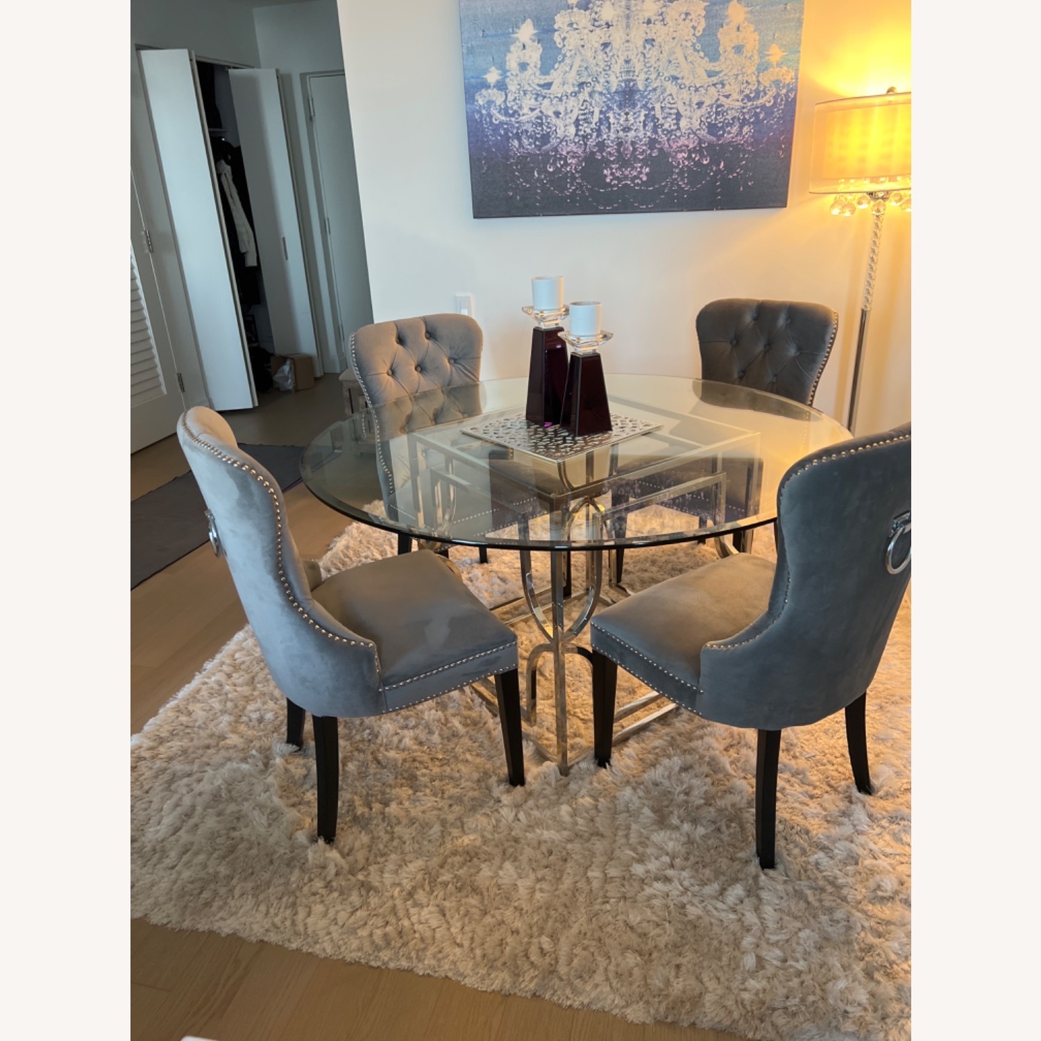 Z Gallerie Abigail Glass Dining Table - image-4