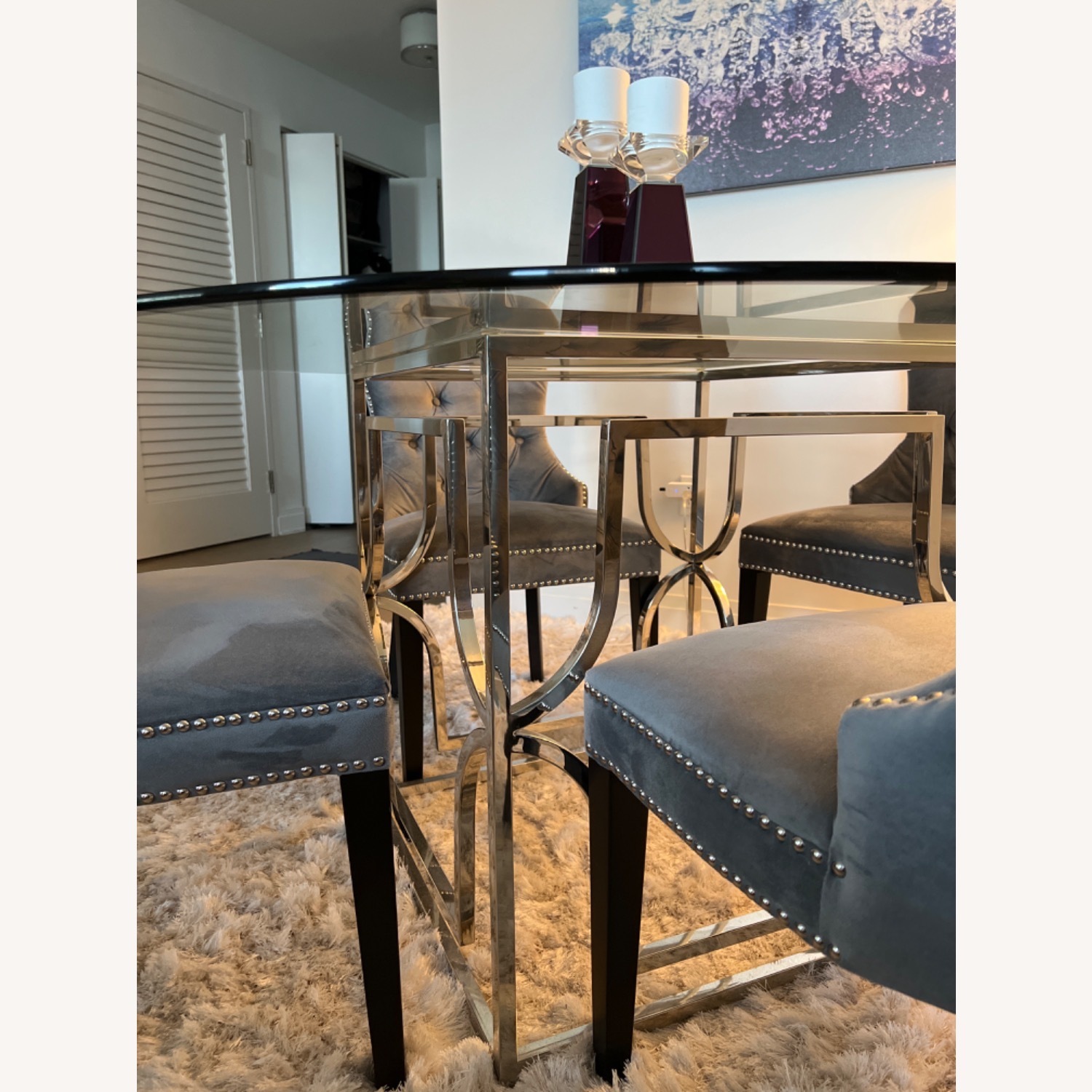 Z Gallerie Abigail Glass Dining Table - image-2