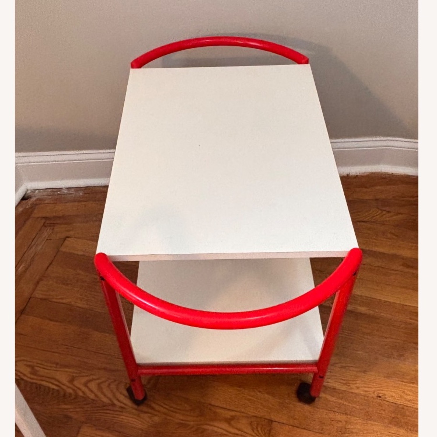 Vintage 1980s Bauhaus-Style Rolling Cart - image-4