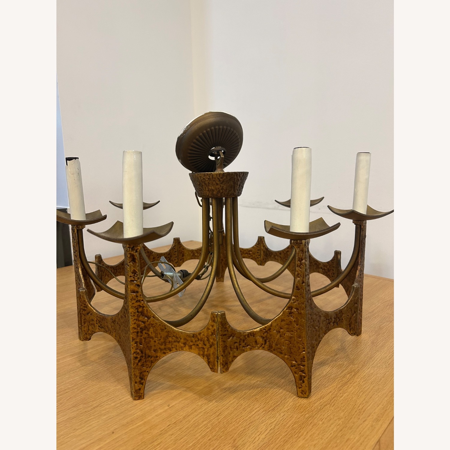 Mid Century Brutalist Chandelier by Moe Bridges - image-8