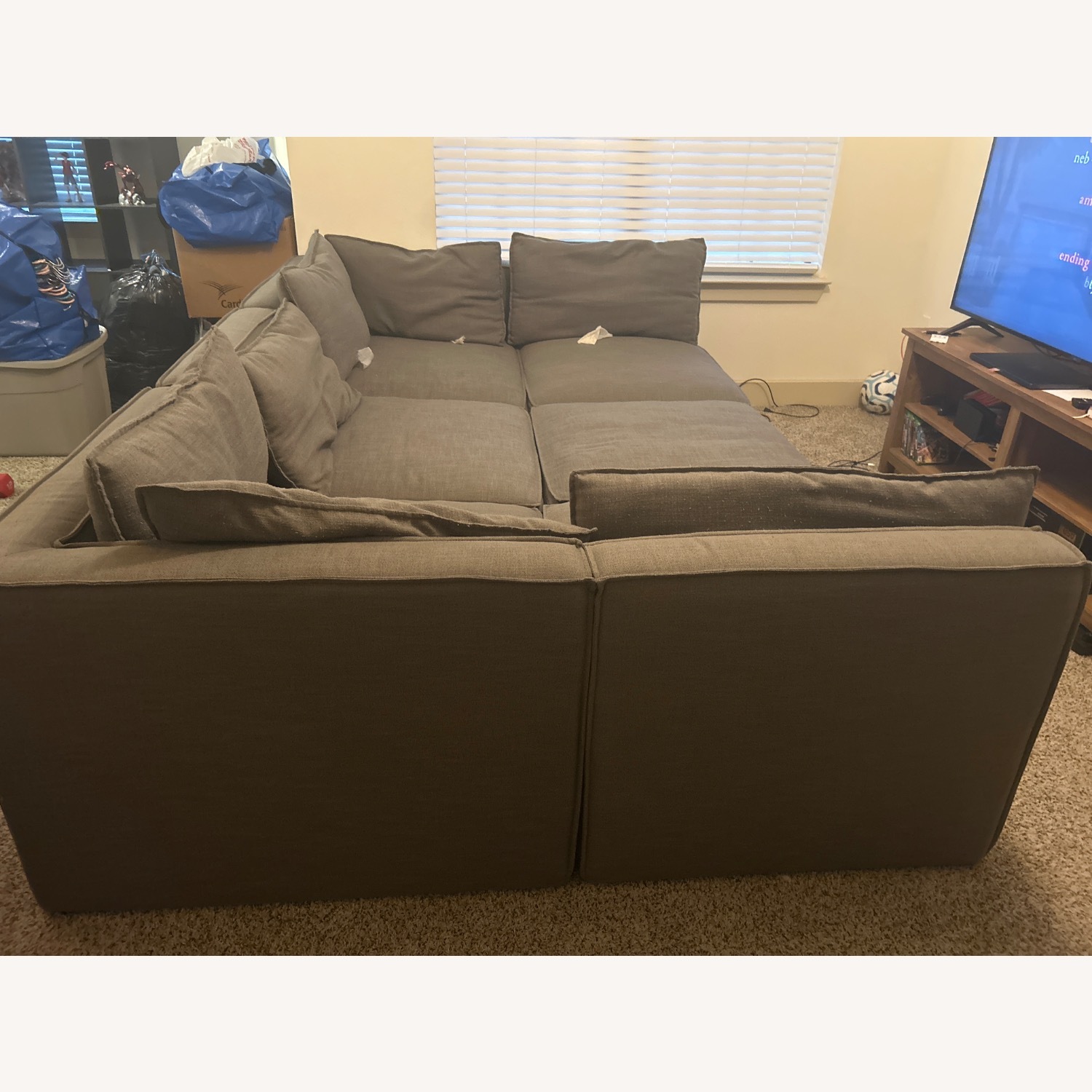 World Market Tyson Gray 6-piece Sectional Sofa - image-6