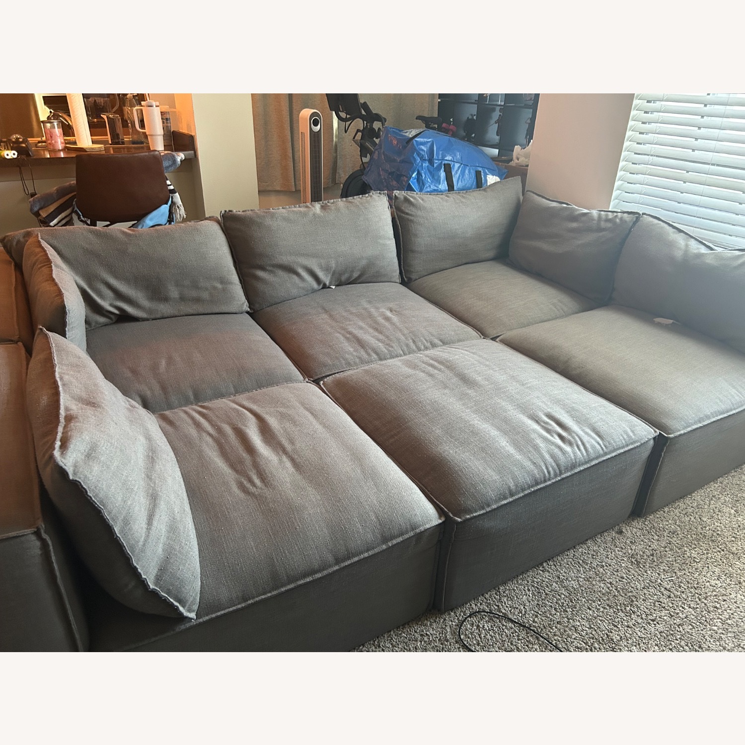 World Market Tyson Gray 6-piece Sectional Sofa - image-1