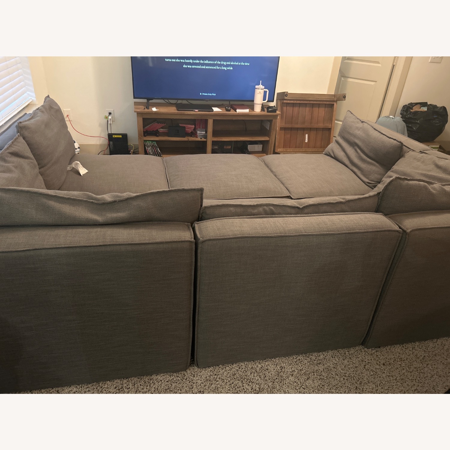 World Market Tyson Gray 6-piece Sectional Sofa - image-5