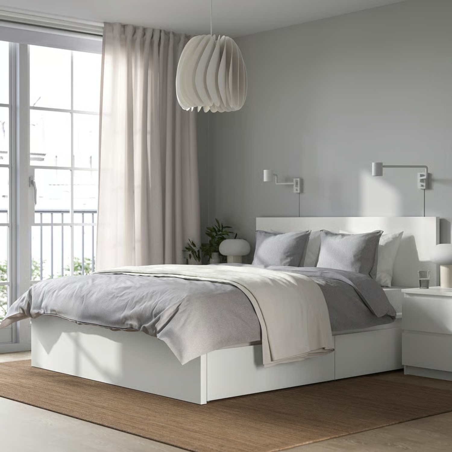 IKEA MALM Queen Bed with 2 Storage Drawers - image-0