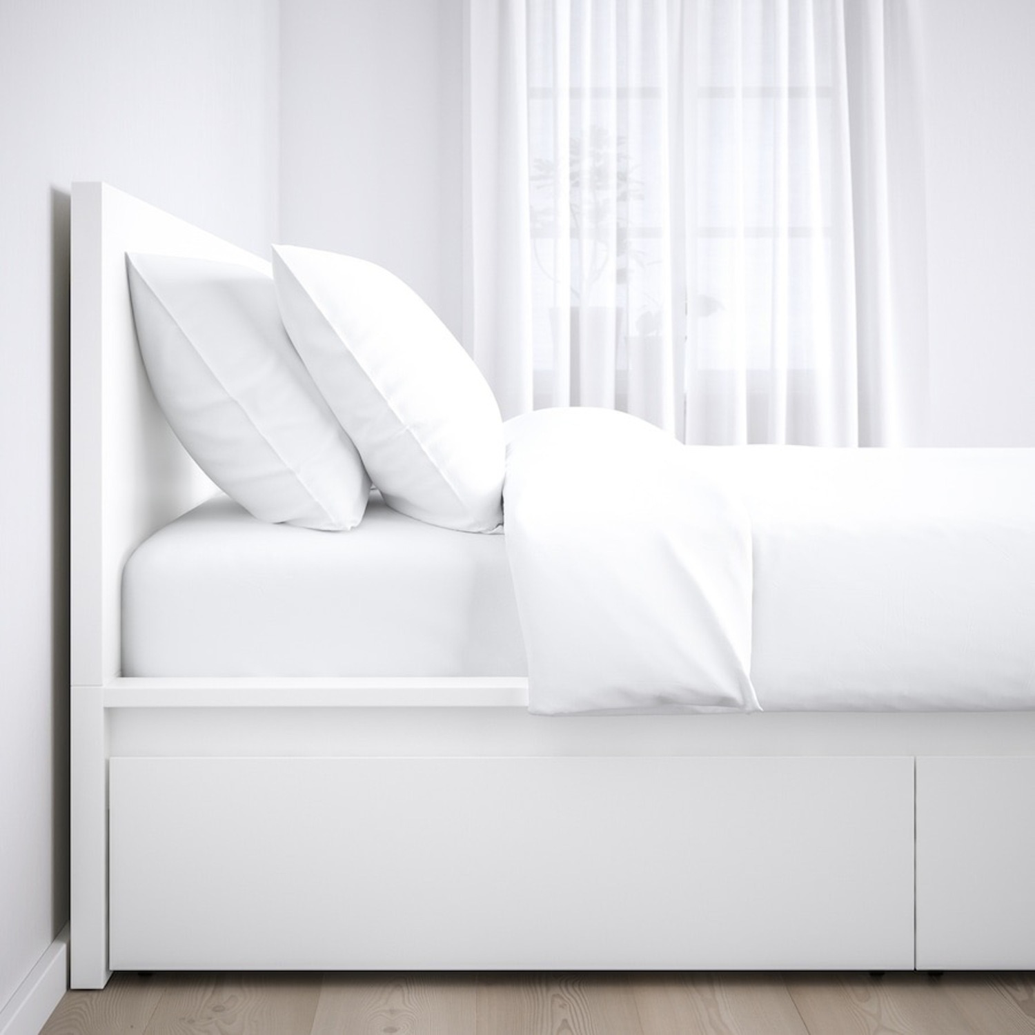 IKEA MALM Queen Bed with 2 Storage Drawers - image-1
