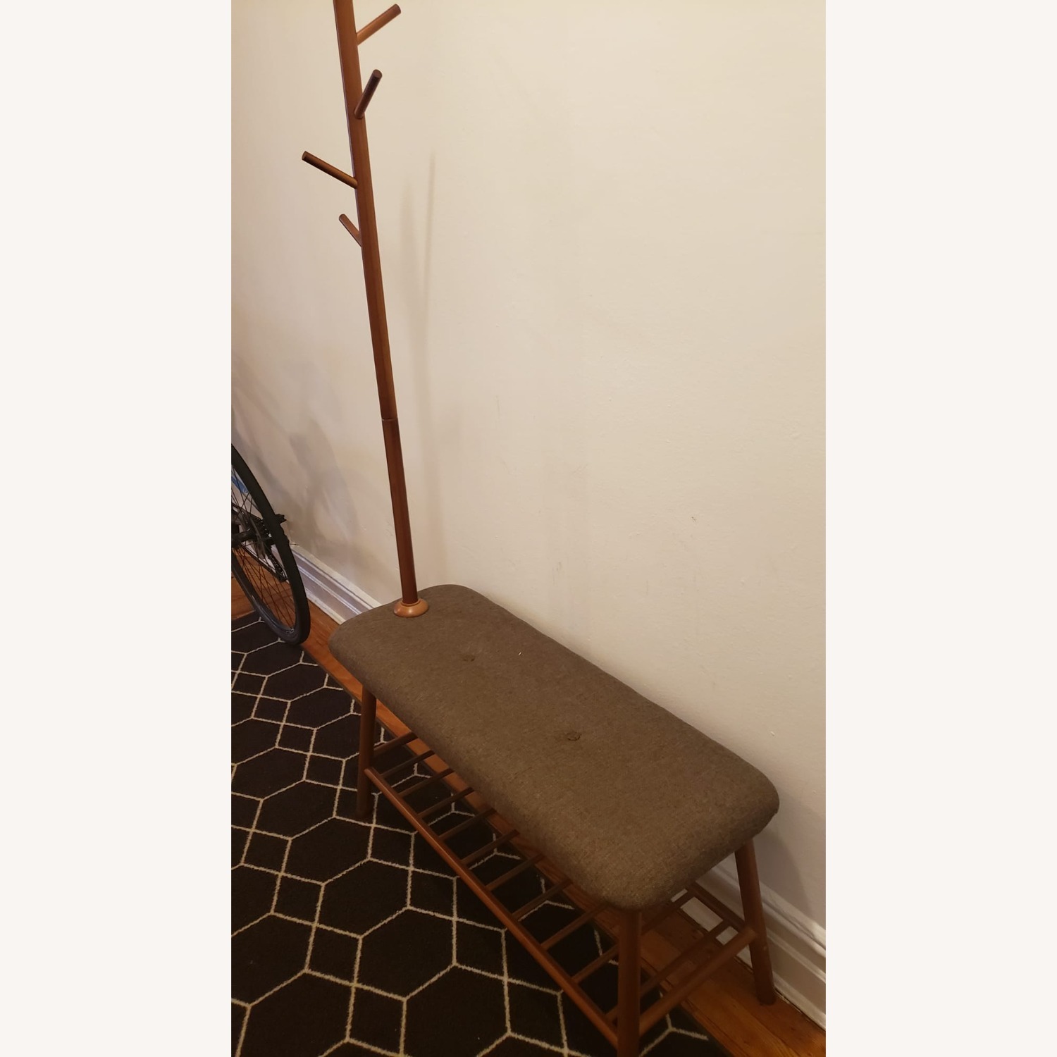 Coat Rack with Bench & Shoe Storage - image-1