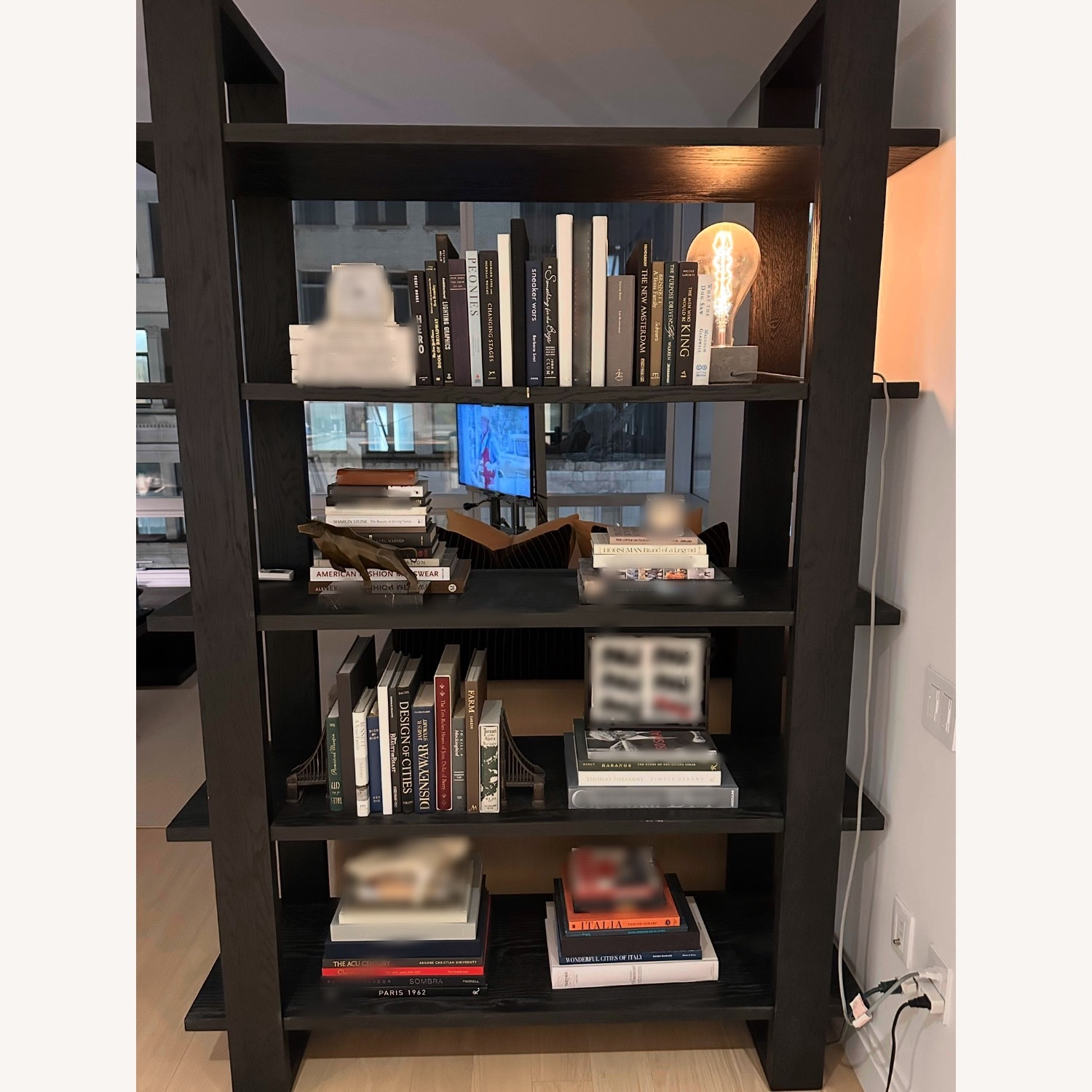 Restoration Hardware Wood Antoccino Shelving Unit - image-4