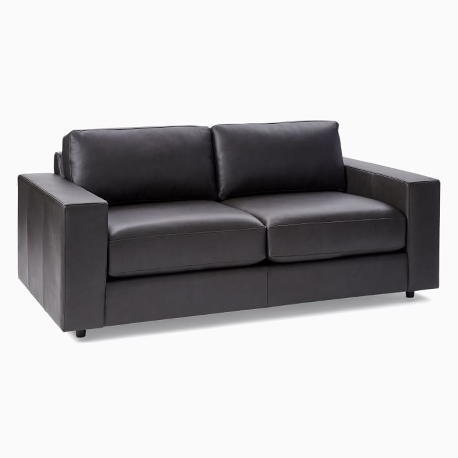 West Elm Leather Sofa - image-4