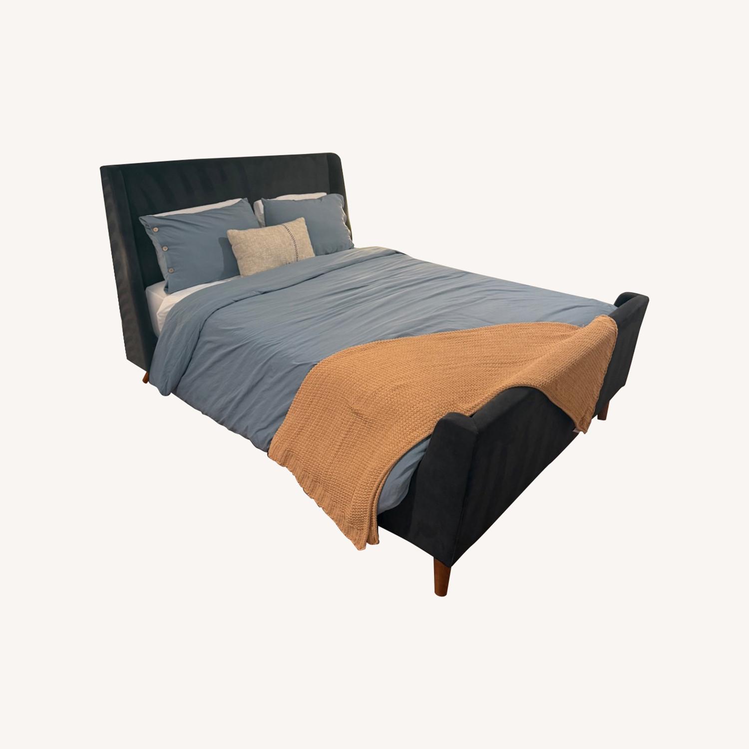 West Elm Upholstered Queen Bed Frame  - image-0