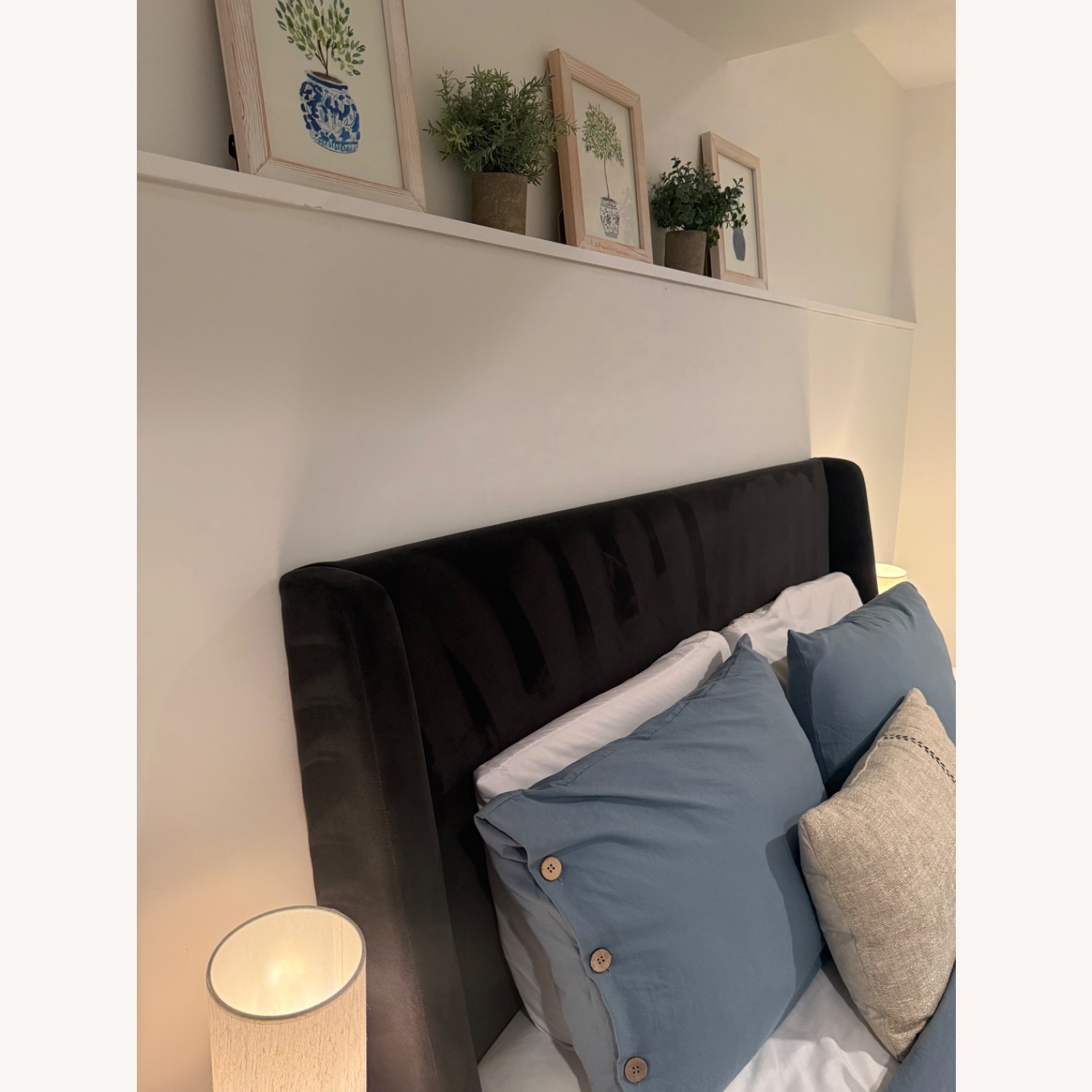 West Elm Upholstered Queen Bed Frame  - image-2