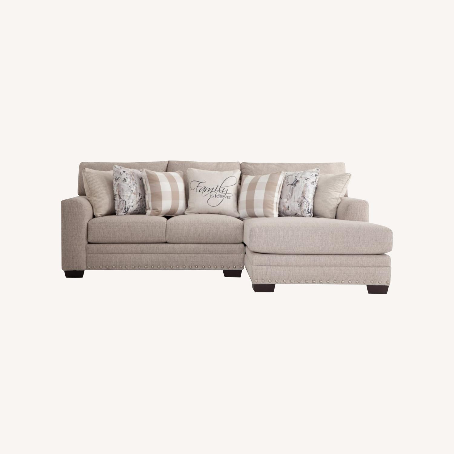 Bob's 3-Piece Sectional + Ottoman (Beige) - image-0