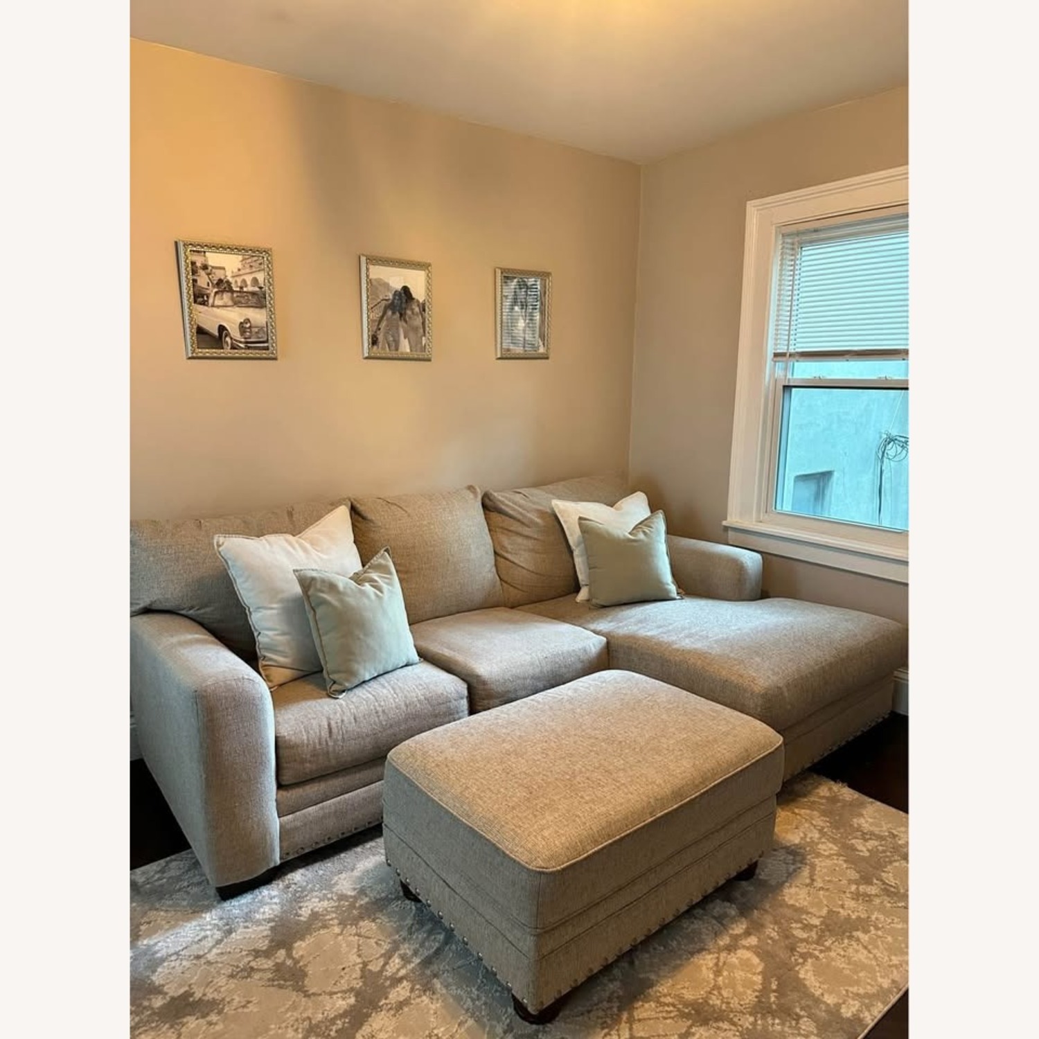 Bob's 3-Piece Sectional + Ottoman (Beige) - image-2