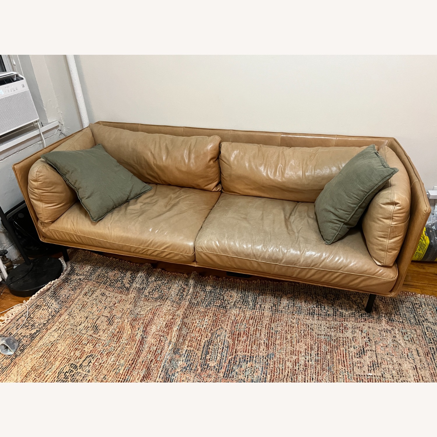 Crate & Barrel Wells Leather Sofa - image-2