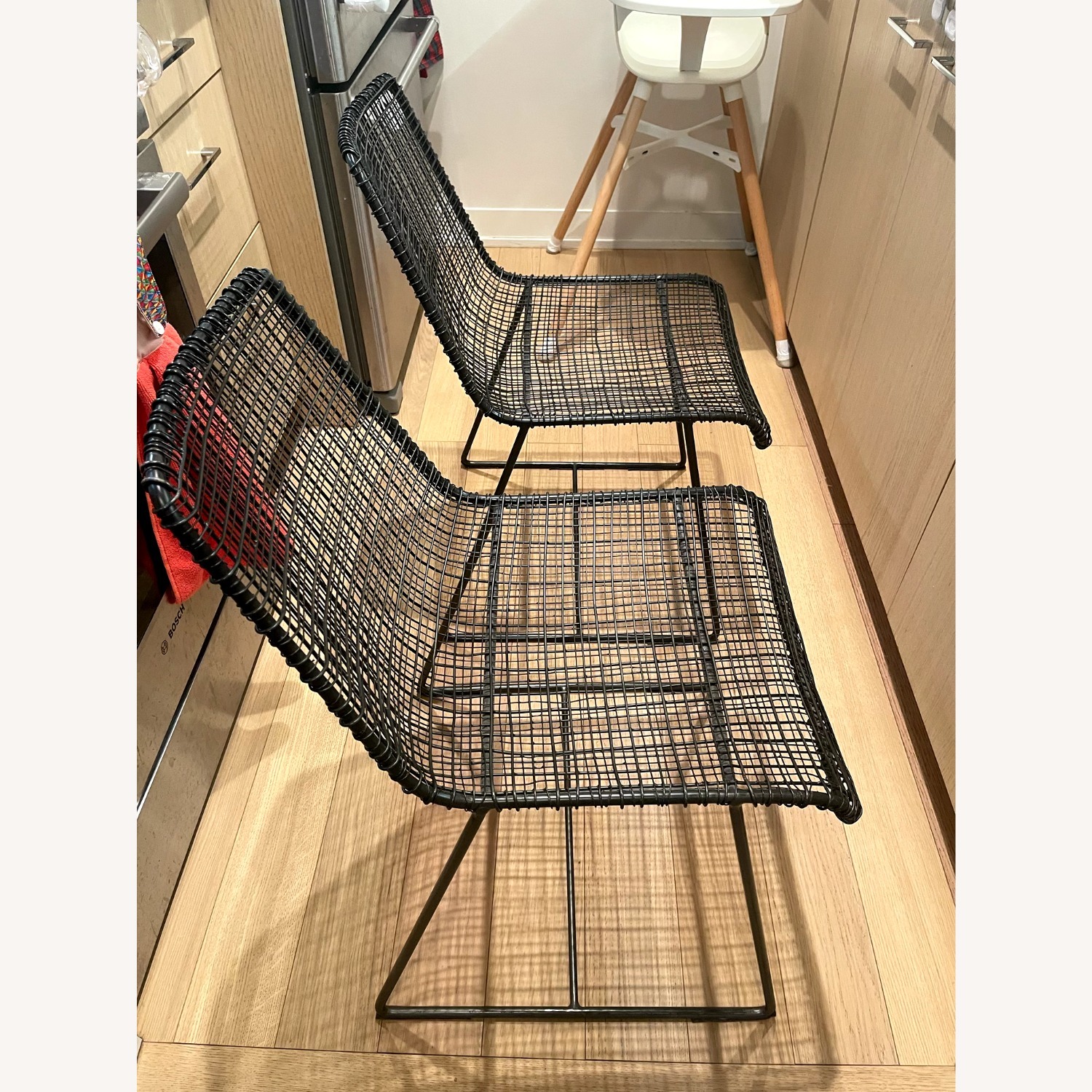 CB2 Reed Black Wire Chair – Set of 4 - image-5