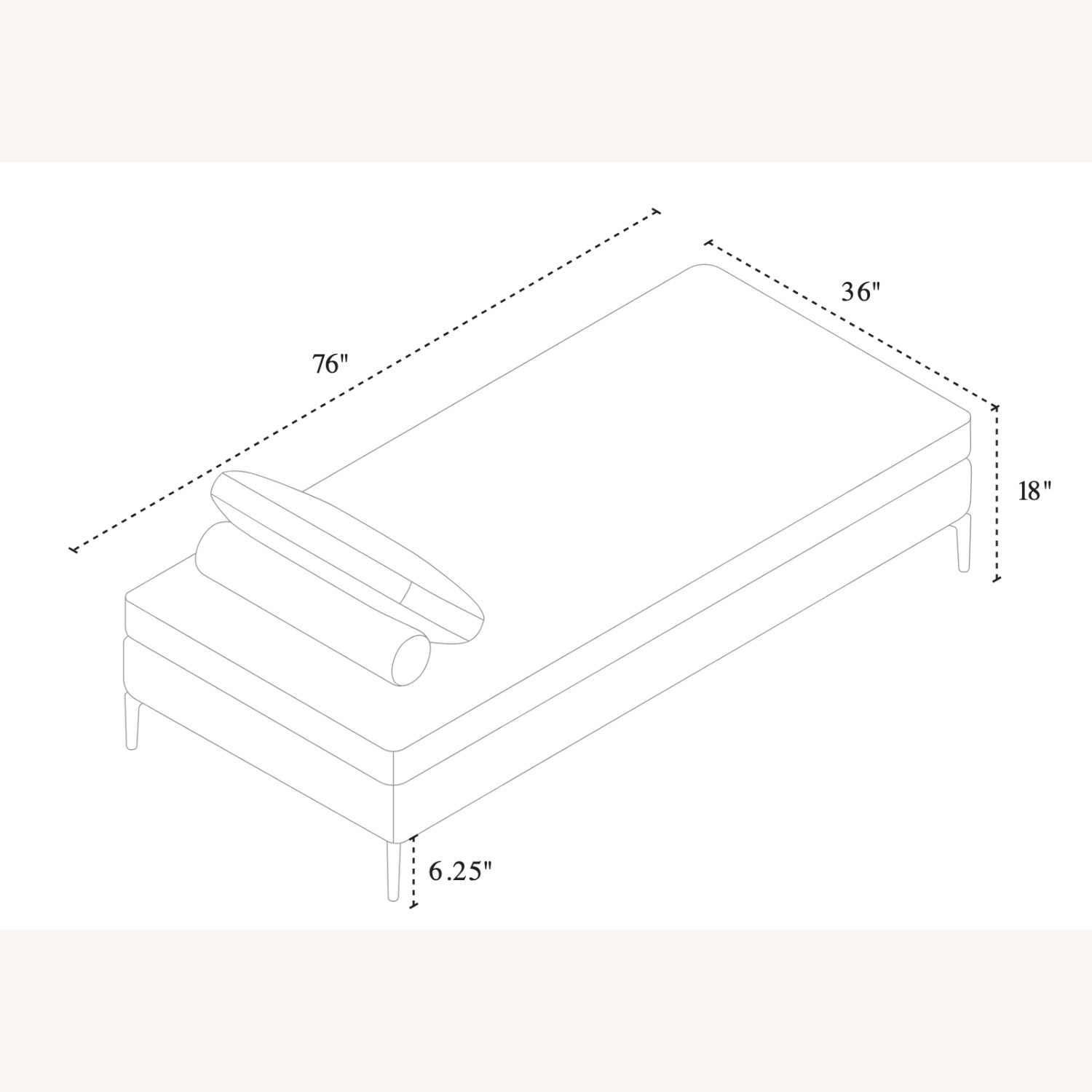 EQ3 Leather Eve Daybed - Chaise Lounge - image-5