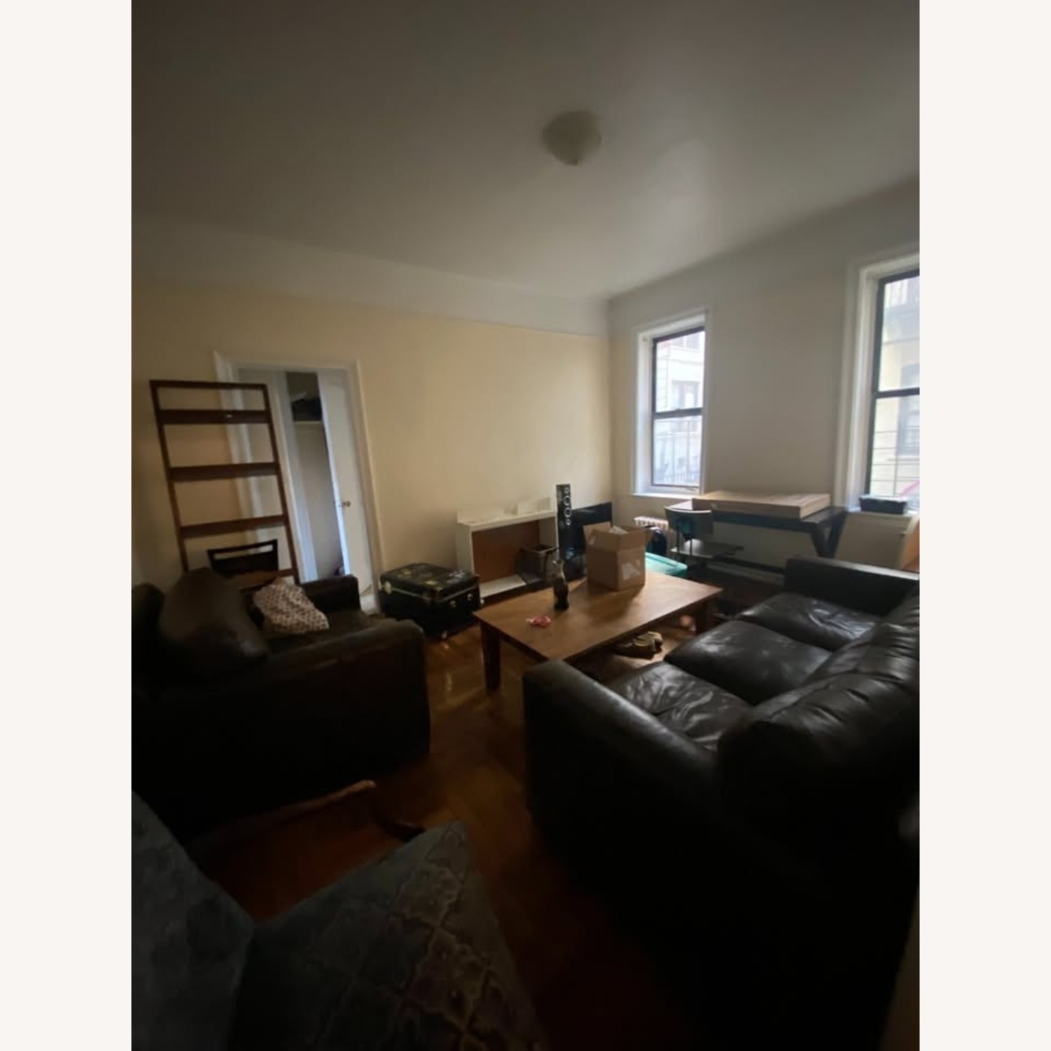 Crate & Barrel Large Leather Sofa - image-3