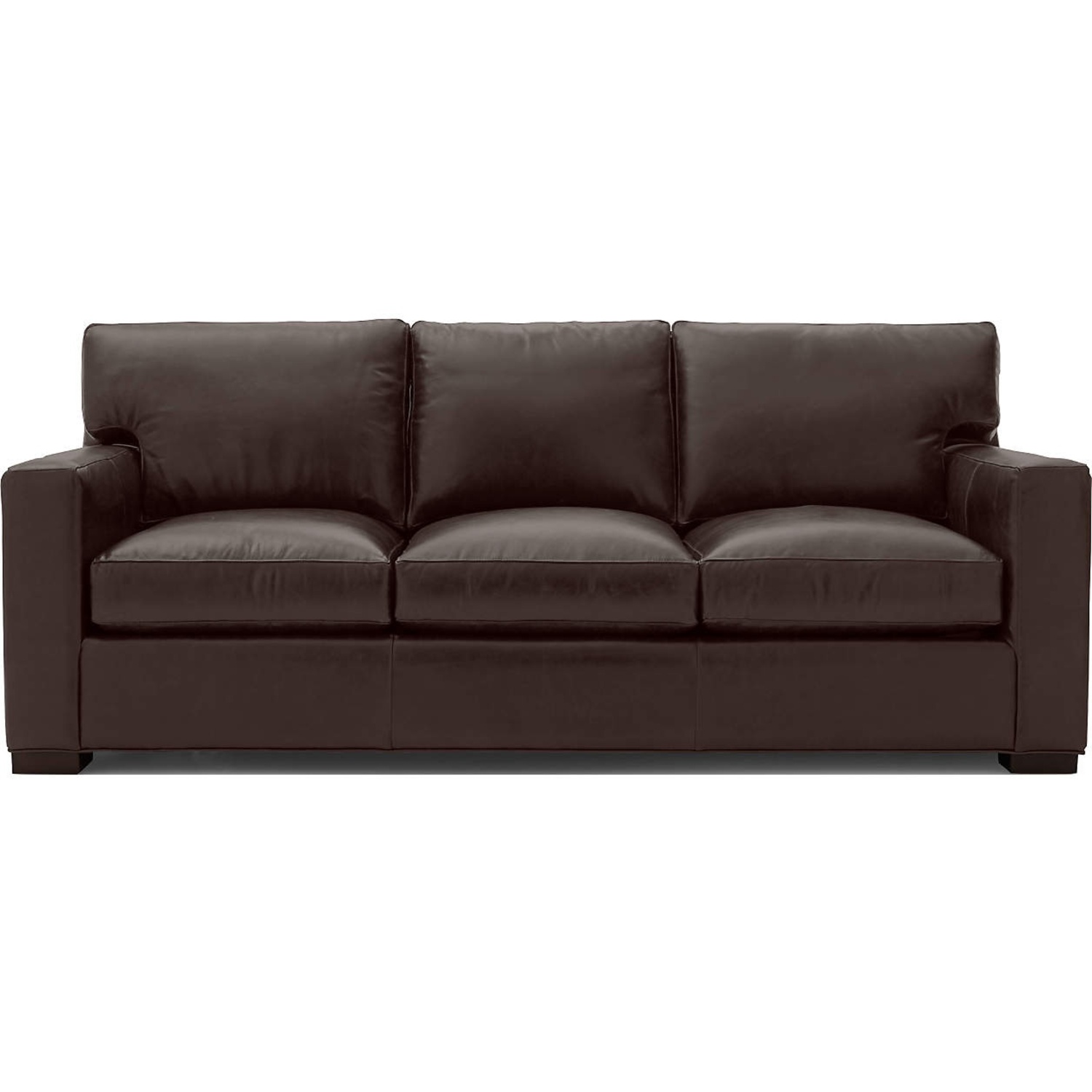 Crate & Barrel Large Leather Sofa - image-4