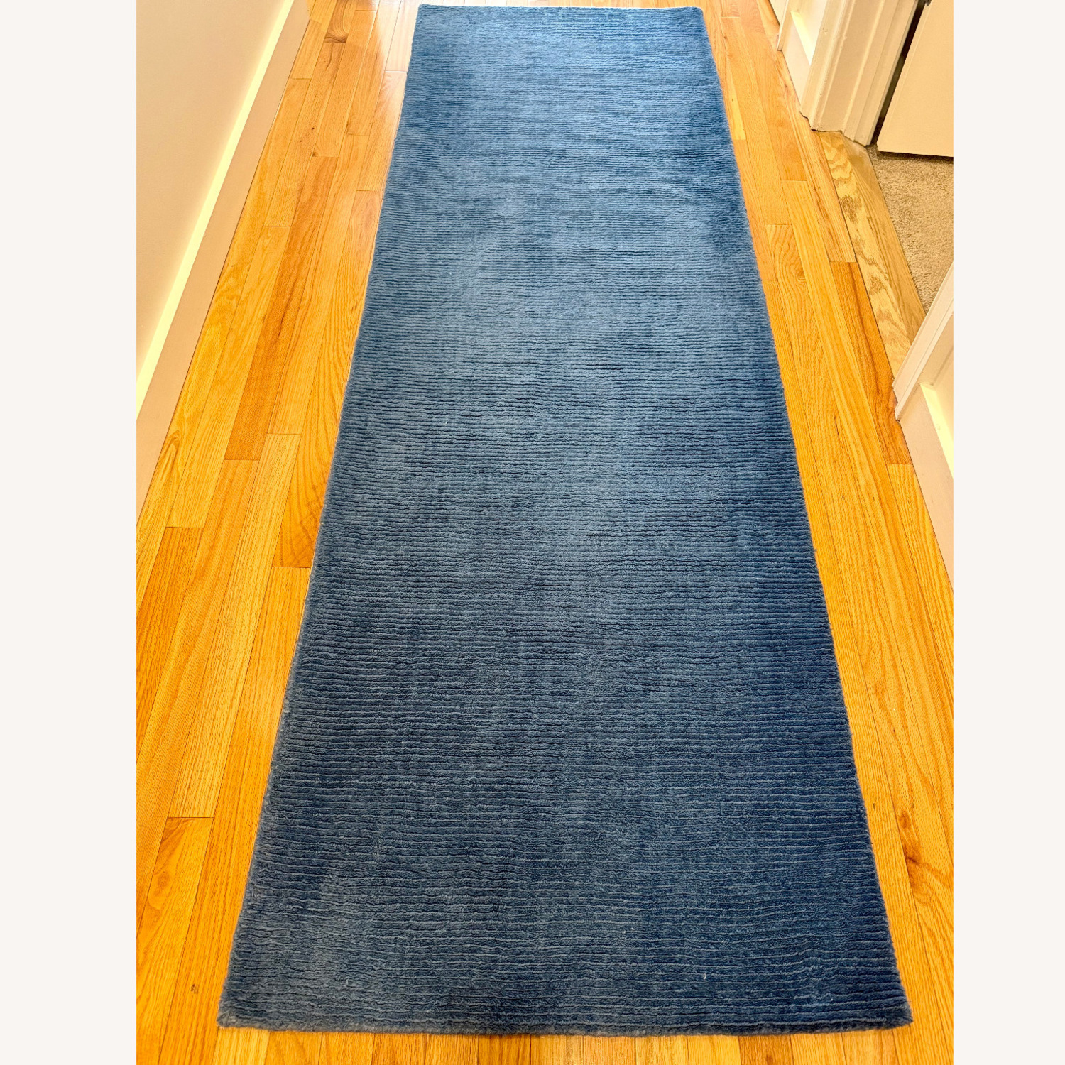 AllModern Wool Dark Blue Performance Runner - image-1