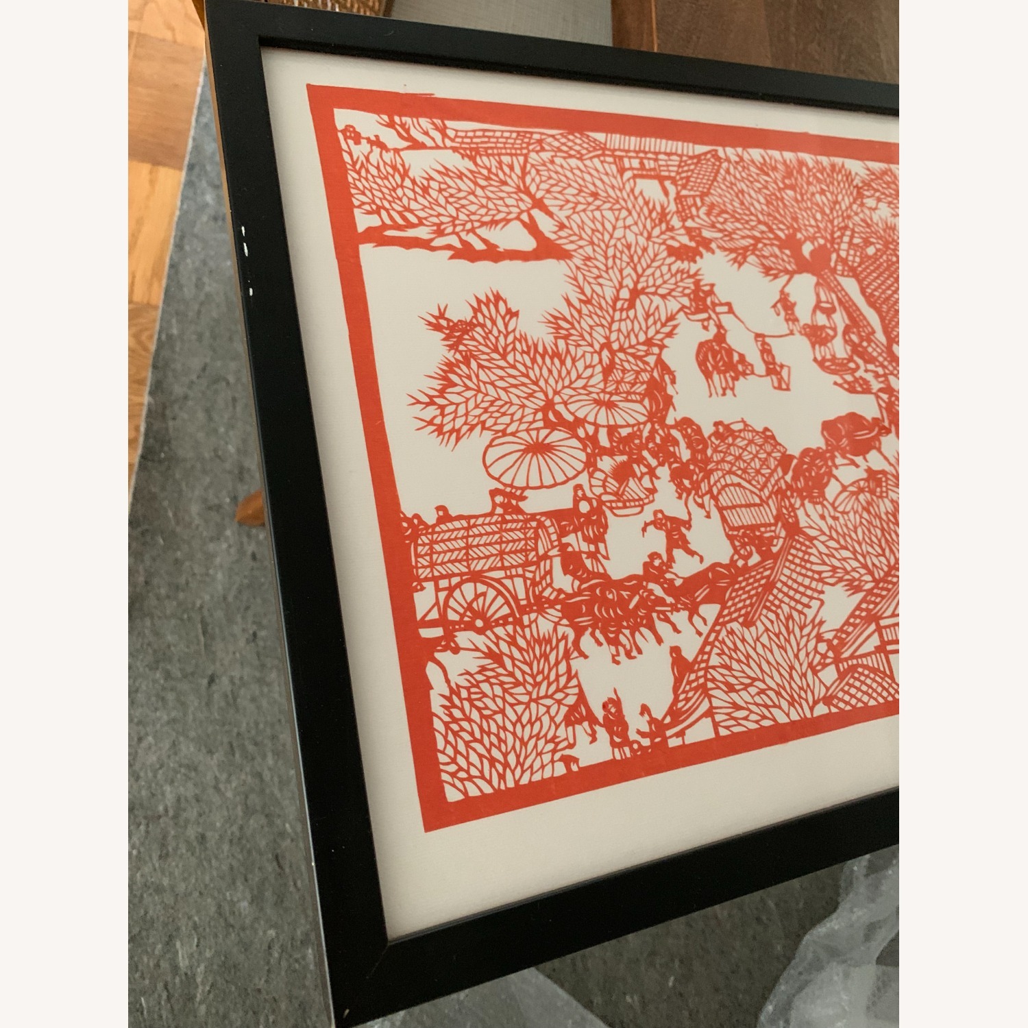 Asian Scene Hand-Painted Artwork - image-2