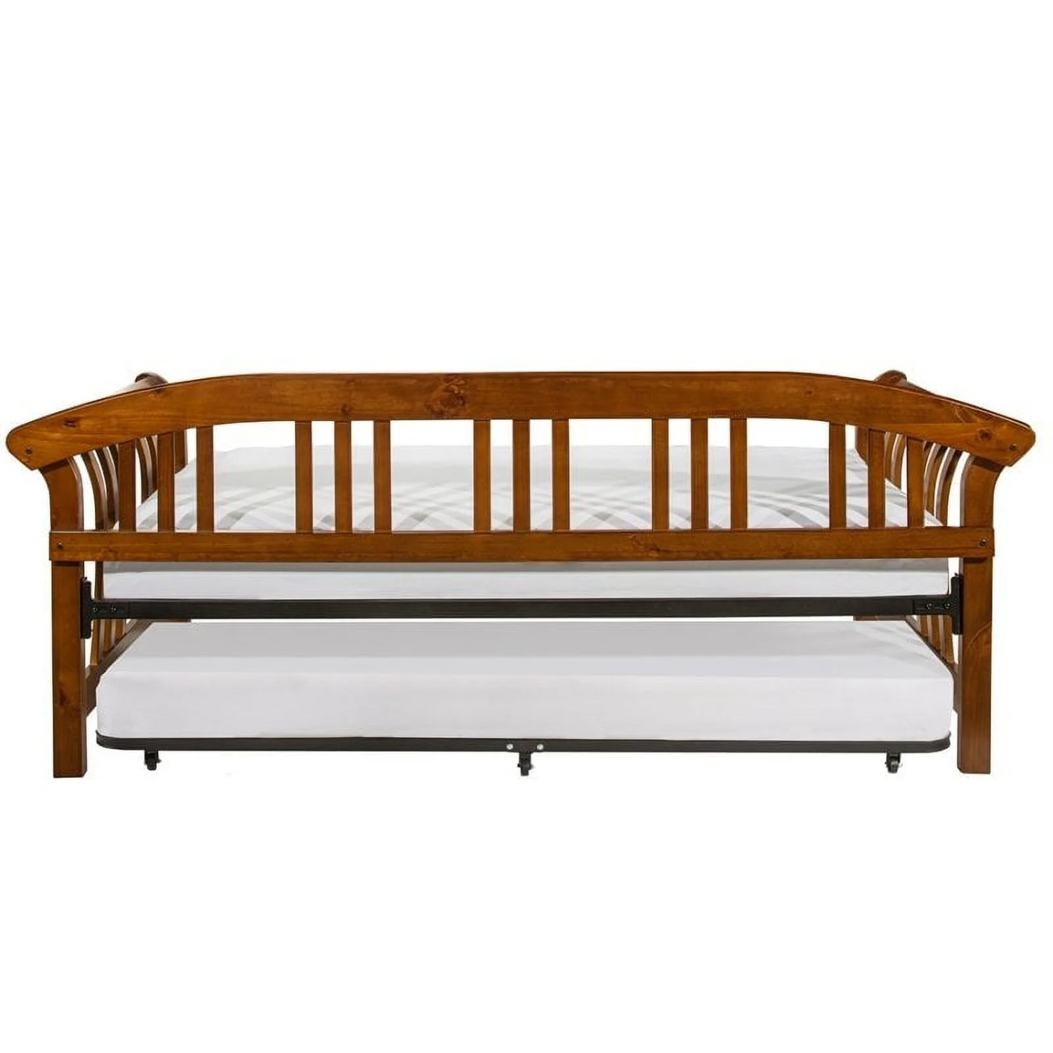Wood Frame Twin Trundle Bed - image-8