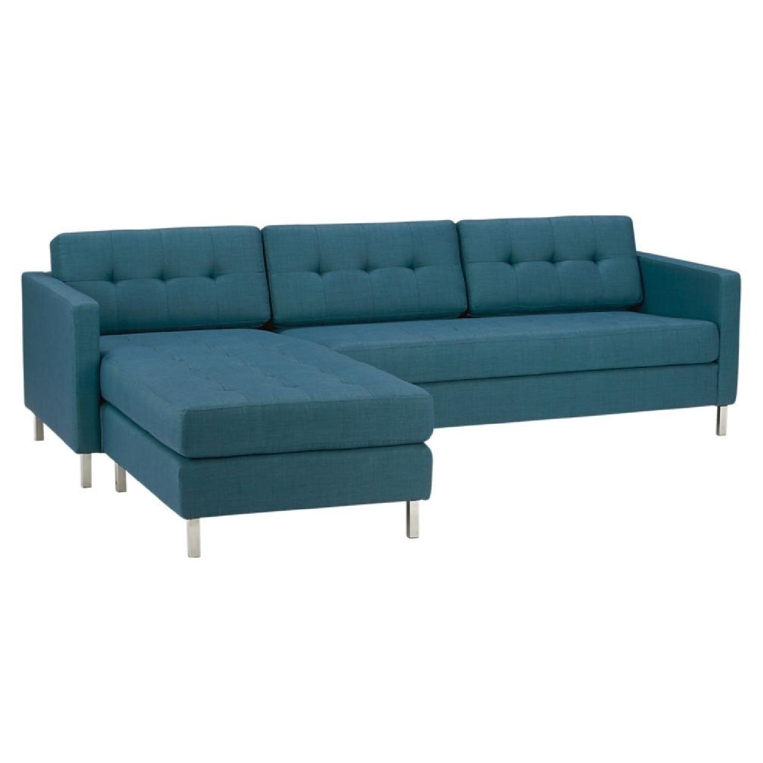 CB2 Ditto Sectional Sofa in Peacock - image-6