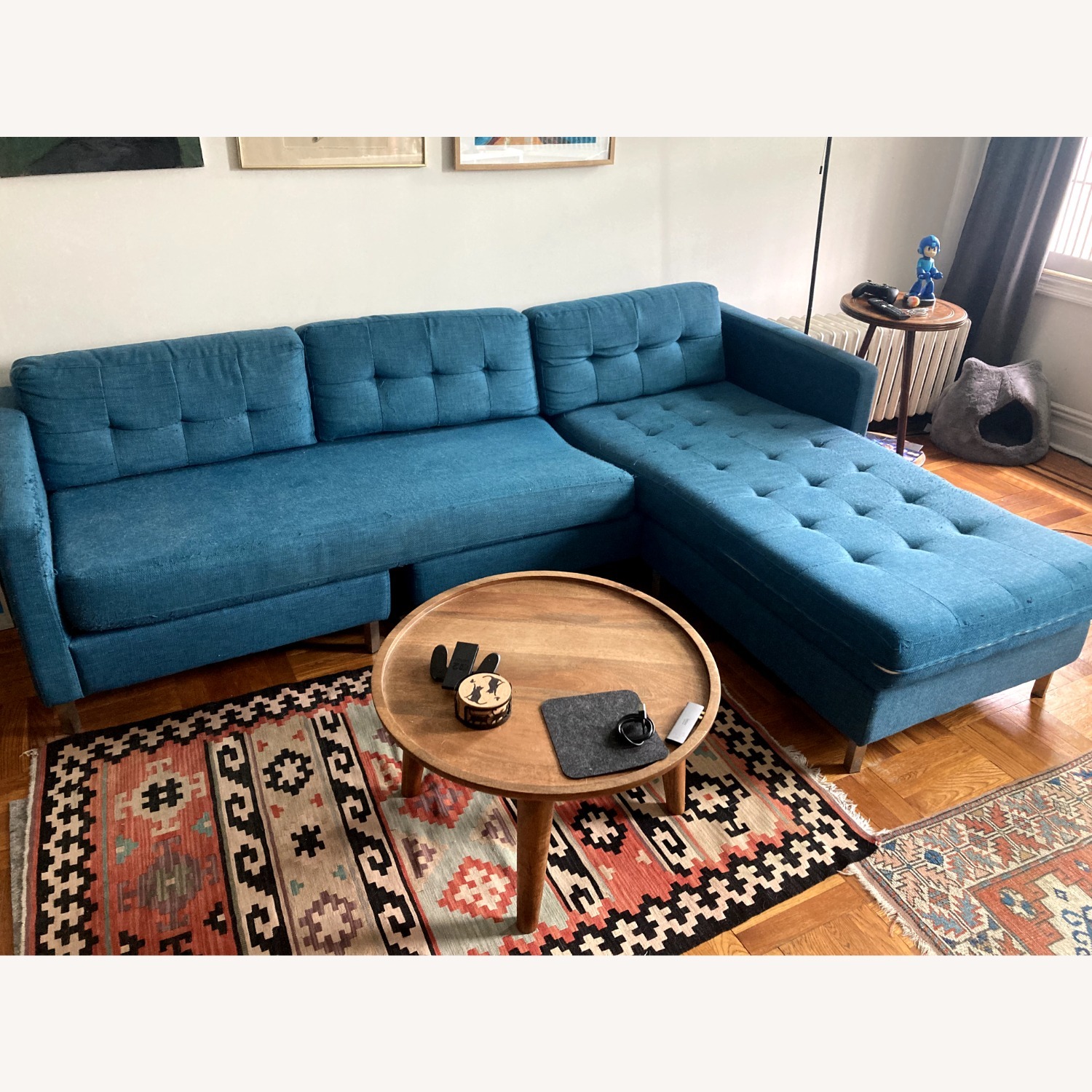 CB2 Ditto Sectional Sofa in Peacock - image-1