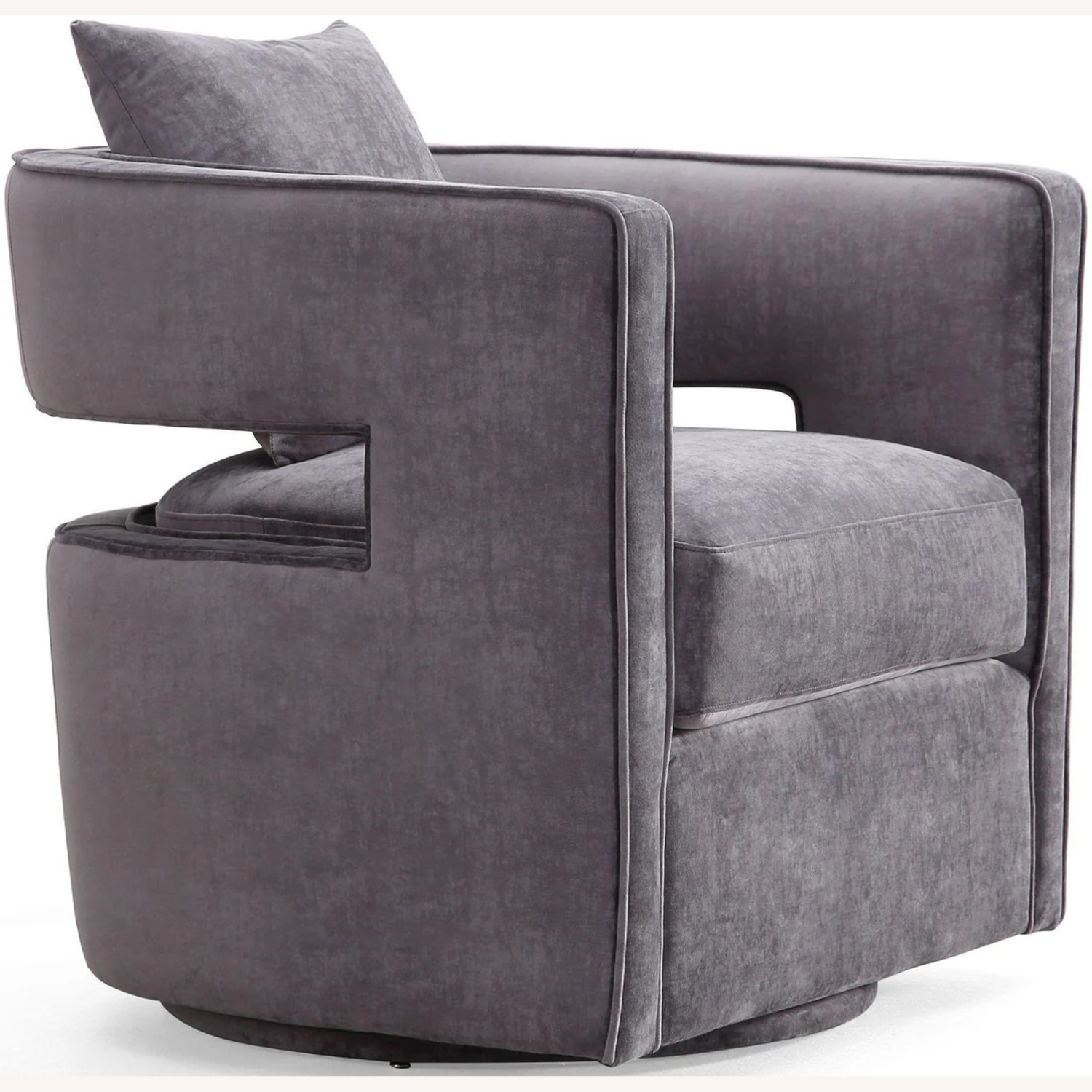 TOV Kennedy Velvet Swivel Accent Chair - image-4